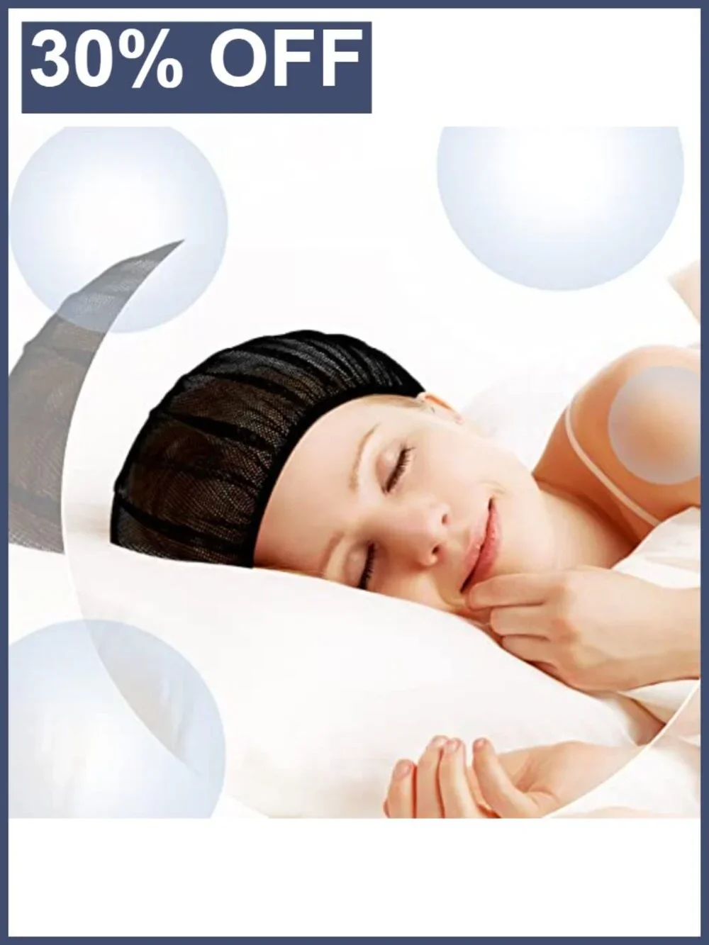 Mesh Sleep Bonnet for Women 4 Pack Elastic Hair Nets Night Caps